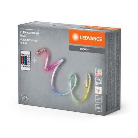 3 Meter LEDVANCE Flex Audio LED-Streifen mit Fernbedienung IP20 RGB
